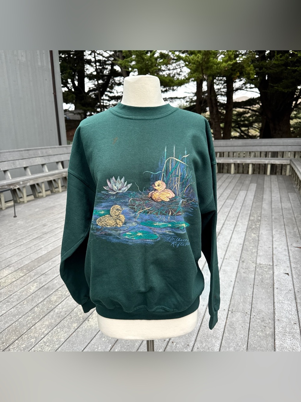 Vintage 90’s Forest Green Duck Crewneck